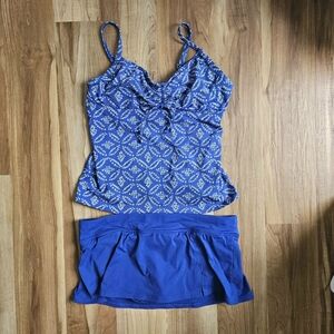 Lands End Tankini & Skirt Bathing Suit